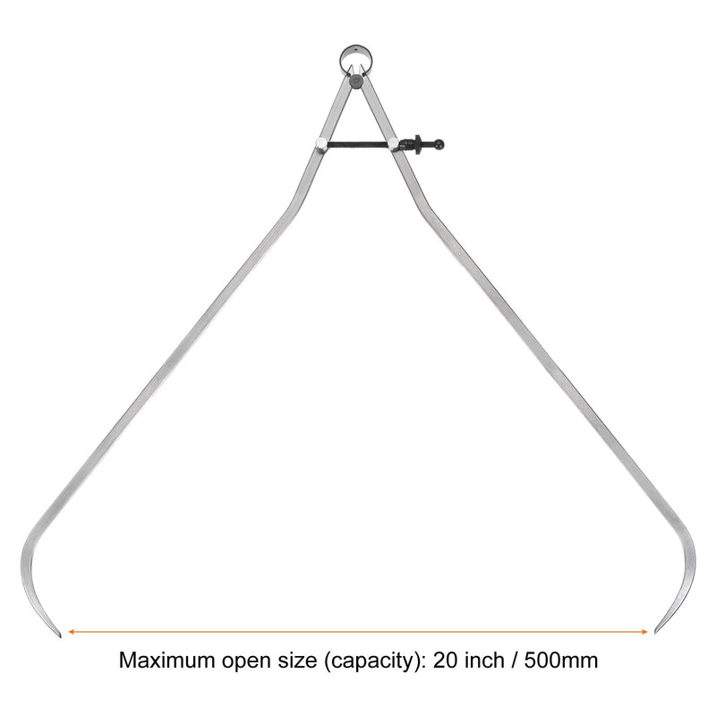 [Australia - AusPower] - HARFINGTON Spring Joint Caliper 20 inch / 500mm Adjustable Spring Outside Caliper with Solid Nut for Wood Turning Lathe Work 