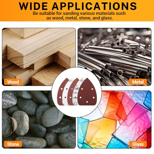Yaryang detail sanding pads with foam pads and assorted mouse sander sandpaper in 40–240 grit varieties