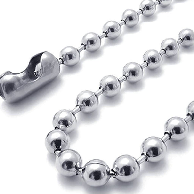 [Australia - AusPower] - Pull Chain, 2 Pieces 59" Stainless Steel Bead Chain, Great Pulling Force & Rustproof, 6 Size, 3.2mm ball chain with 10 free Matching Connectors - Silver (59 inch) 59 inch 