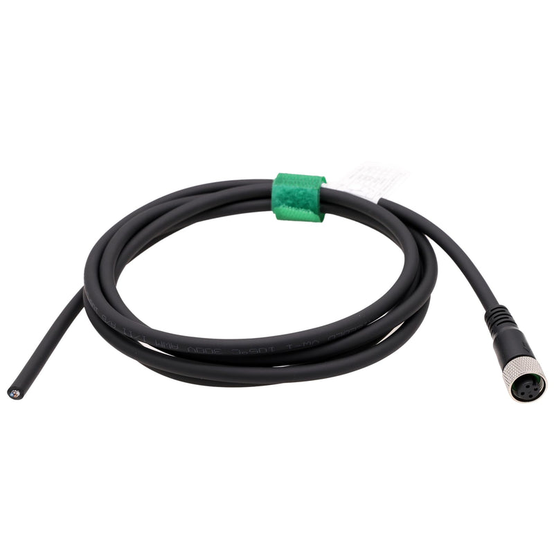 [Australia - AusPower] - M12 A Coding 4 Pin Female Actuator Sensor Encoder Signal Cable to Bare Wire for Industrial Controls Automation, Device Network DeviceNet, CANopen, IO Link, Profibus 2m 4 pin female to open 