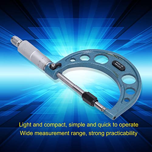 Micrometer 25-50MM 0-25MM 50-75MM 75-100MM Outside Micrometer Stainless Steel High Accuracy Thickness Gauge Accuracy 0.01mm, Default