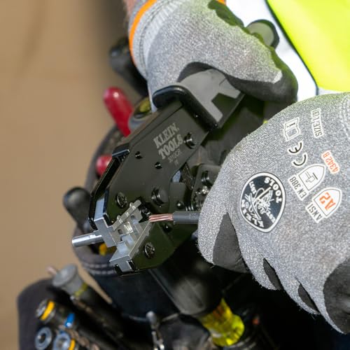 Klein Tools 3010CR MC4 solar ratcheting crimper for 10-14 AWG stranded copper wire PV connectors
