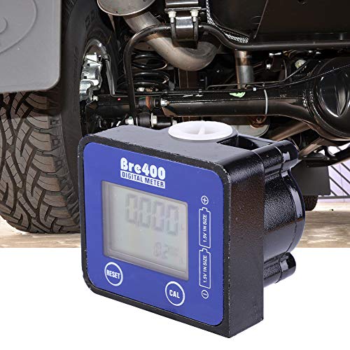 Dioche Flow Meter 1/2" Flow Water Sensor Meter 1% Accuracy LCD Display Gas Fuel Oil Flow Meter Petrol Blue