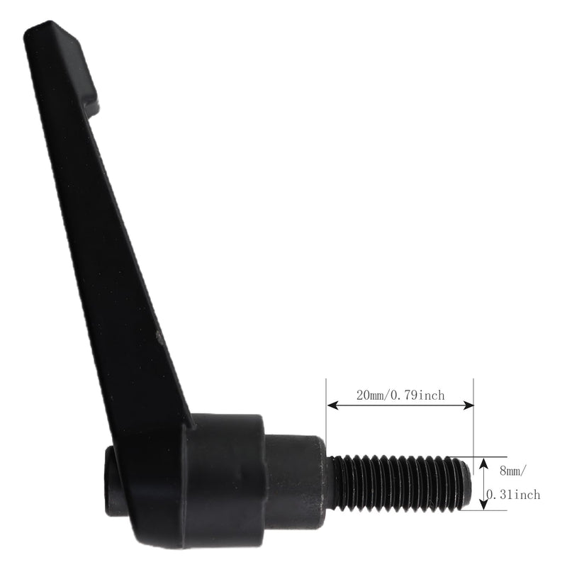 [Australia - AusPower] - 2PCS Black Adjustable Tightening Handle Screws 7 Type Hand Screw Positioning Locking Wrench Lever Knob Thread Ratchet Stud Locking Used in Lathe Woodworking Machinery Packaging Machinery 