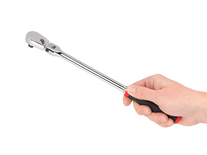 TEKTON 3/8 Inch Drive x 12 Inch Flex Head Long Ratchet | SRH22112 Non-Quick-Release