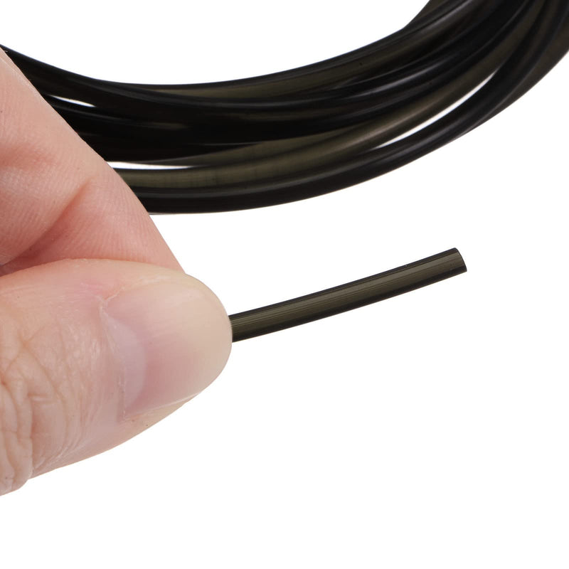 [Australia - AusPower] - Polyurethane Round Belts 2.5mm Dia 16.4ft(5 Meters) Length Smooth Surface PU Urethane Belt for Drive Transmission, Black 2.5mmx5 Meters 