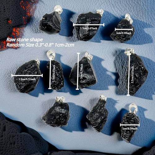 RICHRAIN Natural Indochinite Tektite Pendant Meteorite Impact Glass Jewelry