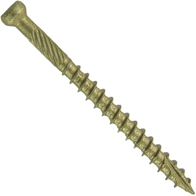 #7 x 2 Bronze Coated Tiny Finish Head Multipurpose Wood Screw - Torx/Star - ACQ Compatible - 1 Pound - 187 Screws #7 x 2" 1 Lb 187 Screws