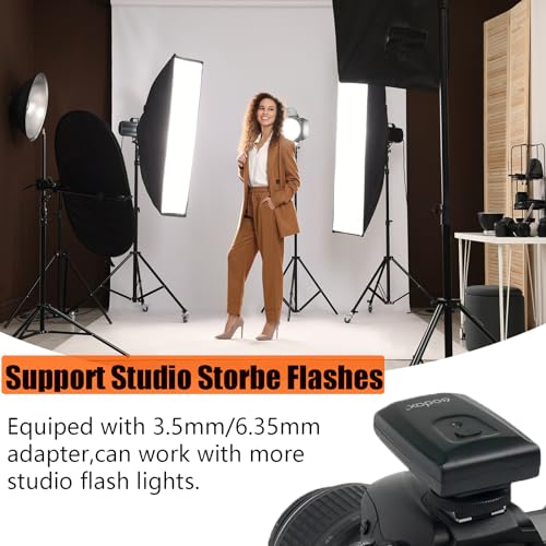 Godox CT-16 Wireless Radio Flash Trigger Receiver Kit,433MHz 4 in 1 Transmitter with 3pcs Receiver Compatible for Canon Nikon Sony Pentax Olympus DSLR Camera Flash Trigger,Studio Strobe Lighting