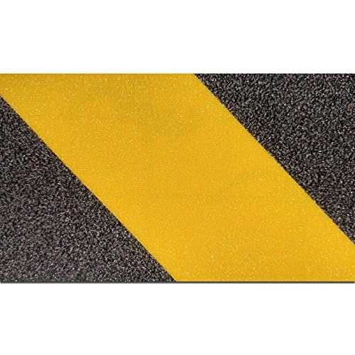 Gator Grip Traction Tape, Premium 60 Grit Hazard Stripe Anti-Slip Adhesive Tape, Indoor/Outdoor, Great for Stairs, Docks & Ramps, Yellow/Black, 2 inch x 60 ft,SG3902YB 2" x 60'