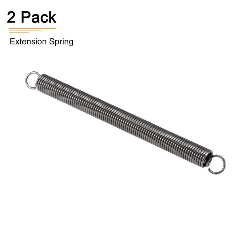 [Australia - AusPower] - 2x16x200mm(WxODxL) Extension Spring - 2Pack - Good for Home Repair Machinery - Spring Steel Extended Compressed Spring - Grey 2x16x200mm 