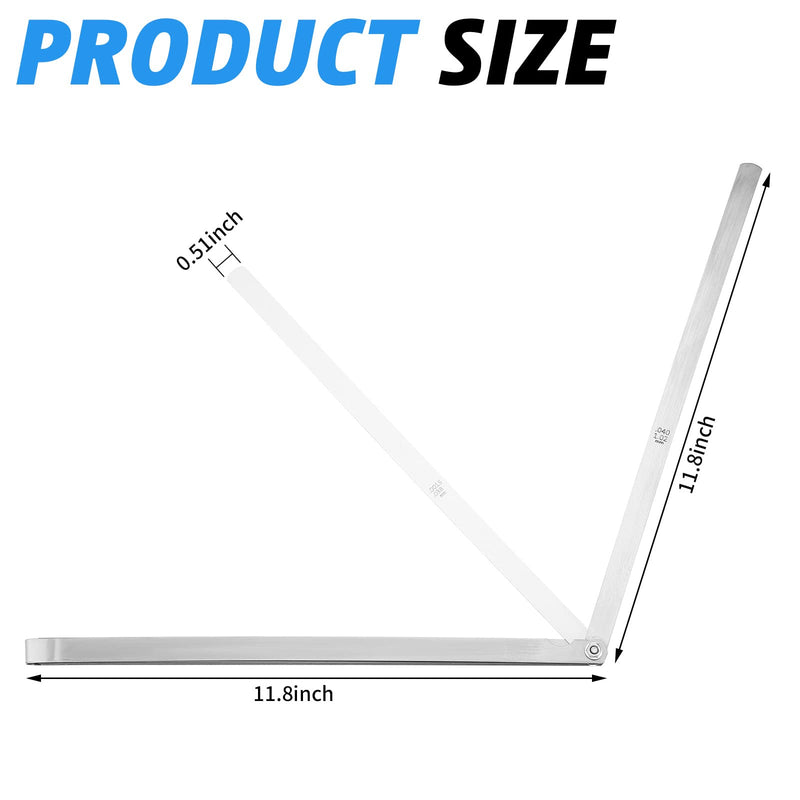 [Australia - AusPower] - Tigeen 2 Pcs 25 Blade Long Feeler Gauge Set 0.038-1.02mm, Stainless Steel Feeler Gauge Dual Marked Metric and Imperial Measuring Tool, Silver for Guitar, Spark Plug, Piston Measure 