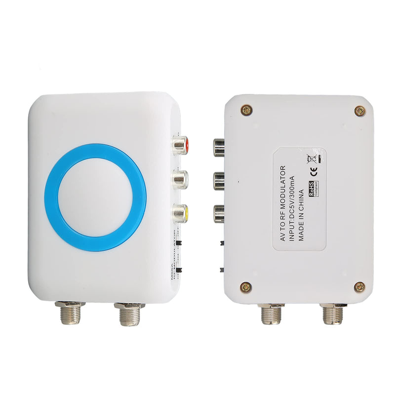 RF Modulator, Coaxial Adapter VHF Demodulator Converter for PLL Controlled, HD Input, A V Output, RF Output for Your Own Local CATV System