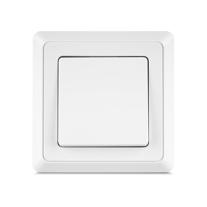 REV PrimaLuxe Flush-Mounted Light Switch A/W Switch + Frame White Pack of 1 1 x light switch + frame