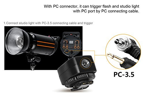 Pixel TF-335 Hot Shoe Mount TTL Hot Shoe Adapter for Sony Cameras A7 A7S A7SII A7R A7RII A7II NEX6 RX1 RX1R RX10 RX100II HX50 A6000 A6300 and Sony Flash Speedlite HVLF58AM HVLF56AM MINOLTA 5600HS
