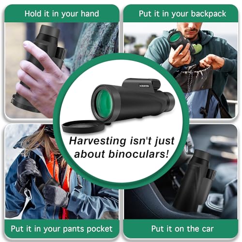 8x42 Monocular Telescope – Military-Grade, Compact, Waterproof & Fogproof, Nitrogen-Filled, FMC Green Coated Optics, BK7 Prism, Ideal for Bird Watching, Hunting, Camping & Wildlife Observation WPKHG-04