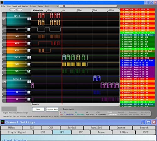[Australia - AusPower] - Taidacent USB Logic Analyzer 24mhz 8ch Software Driver FPGA Debugging Tool SPI IIC UART SMBus I2S CAN Parallel Digital 8 Channel 