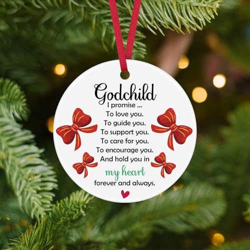 Christian Gifts for Women Christian Baptism Gift for Girls Boys Ceramic Ornament Inspirational Birthday Christmas Ornament Christening Religious Catholic Communion Gift for Girls Son Daughter Godchild