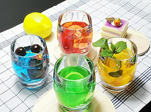 8 Oz Set of 6 Plastic Drinking Glasses Dishwasher Safe BPA Free Unbreakable Juice Glasses for Kids Shatterproof Wine Water Glasses Acrylic Tumblers (Clear) 8 Oz Clear