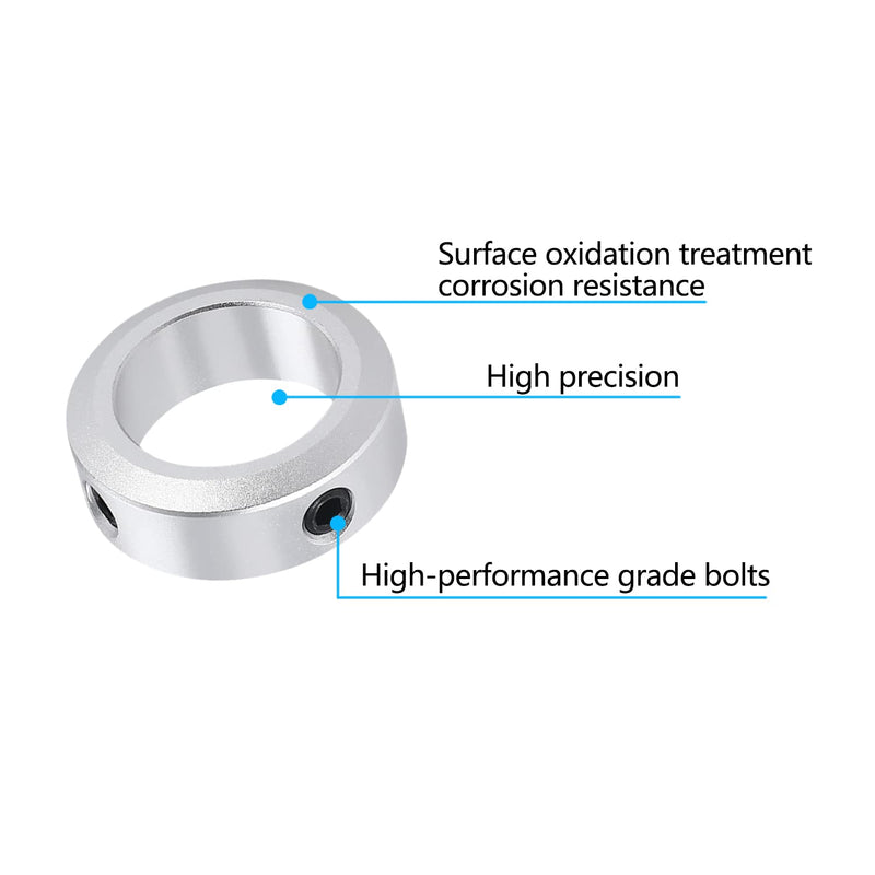 [Australia - AusPower] - (4-Pack) Aluminum Alloy 8mm Bore Shaft Collars Screw Style?Bore Shaft Collars with 8mm Bore Size, 14mm Outer Diameter, and 8mm Width - Suitable for CNC Machine Tools 4 
