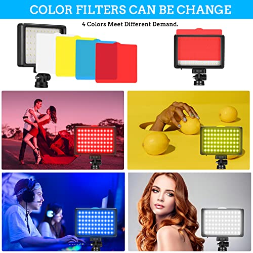 LED Video Light 2-Pack, 5600K Dimmable USB Camera Lighting Kit