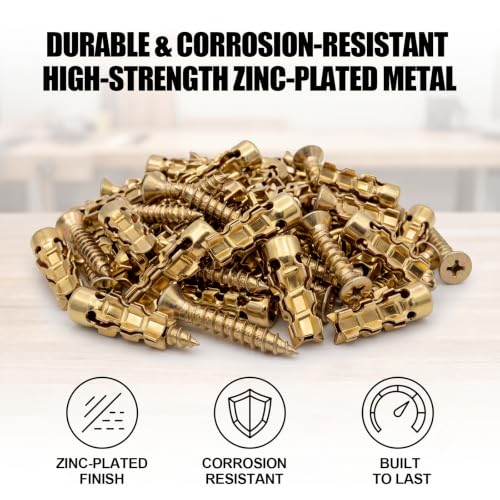 LOGJAM 6×14mm expansion anchors and screws for door hinge repair, 300-piece assortment set
