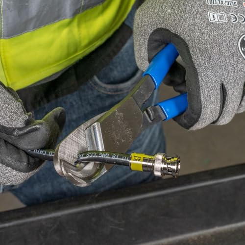 Klein Tools 63030 cable cutter for one-inch aluminum and copper coaxial cable, one-hand shearing design