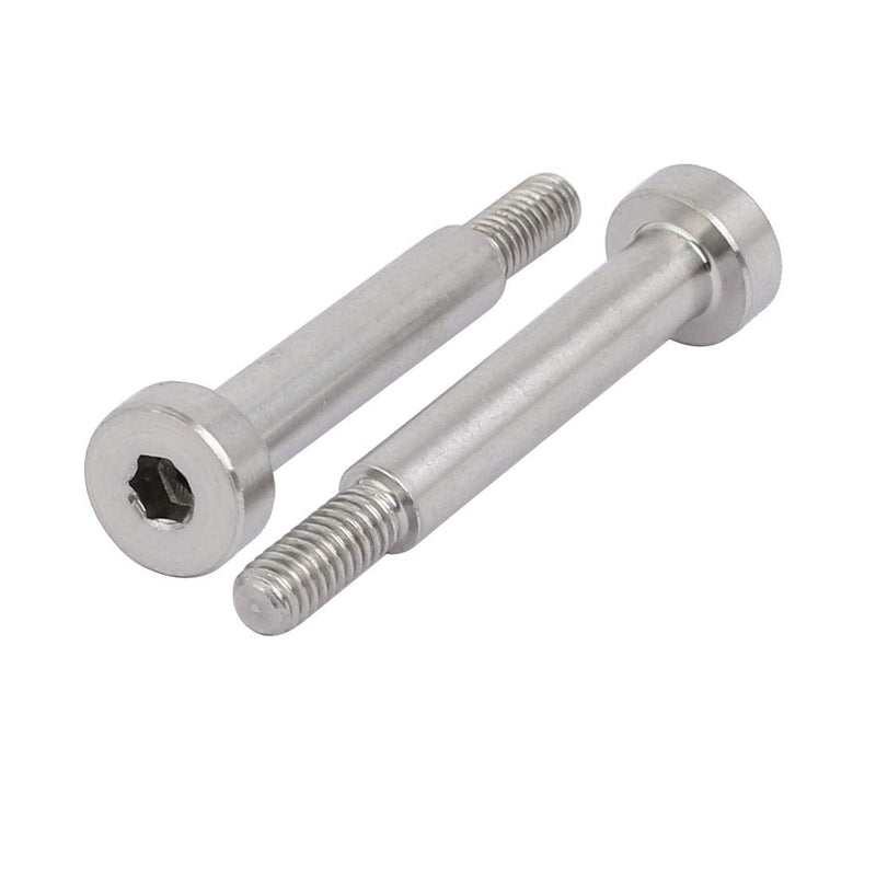 [Australia - AusPower] - uxcell 10pcs 304 Stainless Steel Hex Socket Shoulder Bolt 5mm Shoulder Dia 25mm Shoulder Length M4 Thread 5mm x 25mm 