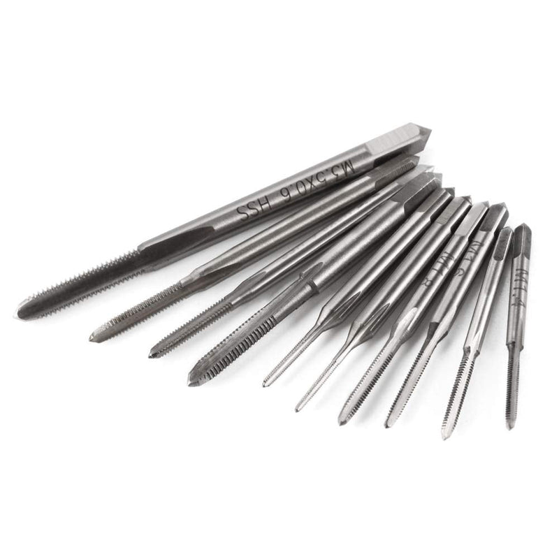 [Australia - AusPower] - Yakamoz 10pcs Micro Taps Bits Mini Machine Screw Drill Tap Set Metric Thread Screws Plug Bit Small Tapping Bits Tool 