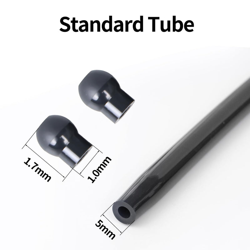 [Australia - AusPower] - Medical Stethoscope Replacement Tube fits for Littmann® Classic III,Compatible Stethoscope Tube (Black) Black 