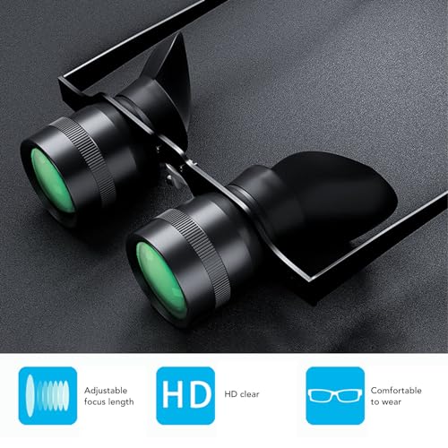 Binocular Glasses, 3X Zoom HD Lens Adjustable Focus Distance, for Fishing Bird Watching Sports, Concerts, Theater, Opera, TV, Sight Seeing