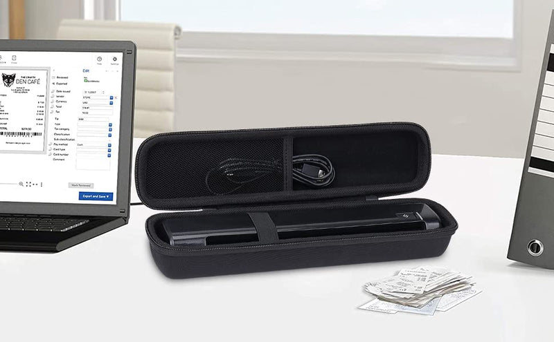 [Australia - AusPower] - co2CREA Hard Case Replacement for Epson Workforce ES-50 ES-55R RR-60 RR-70W ES-65WR ES-60W DS-30 DS-70 DS-80 Portable Sheet-fed Document Scanner (Black) Black 