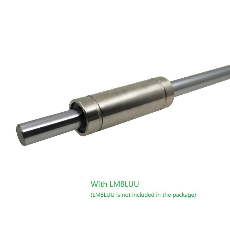 [Australia - AusPower] - 2PCs 8mm x 320mm (.315 x 12.6 inches) Case Hardened Chrome Plated Linear Motion Rod Shaft Guide - Metric h8 Tolerance Diameter 8mm 320mm long 