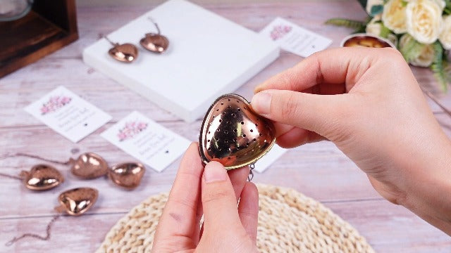 Qinyoung 25 Sets Bridal Shower Tea Party Favors for Guests, Rose Gold