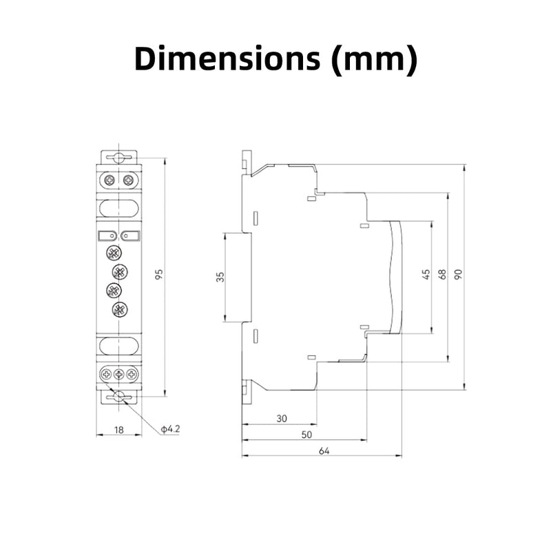 [Australia - AusPower] - CNAODUN Cyclic Time Delay Relay Digital Display Dual Outputs HYCRT8S-J2 AC/DC 24-240V Button Adjustment Cycle Time Relay DIN Rail Mount Type HYCRT8S-J2, Dual Outputs Cycle Delay 