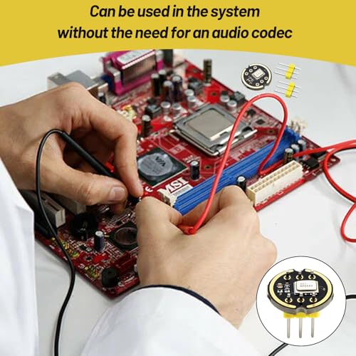 INMP441 MEMS Microphone Module Set of 5, High Precision Omnidirectional Recording, Low Energy Consumption for ESP32 Projects, Versatile Pack of 5 for Developers