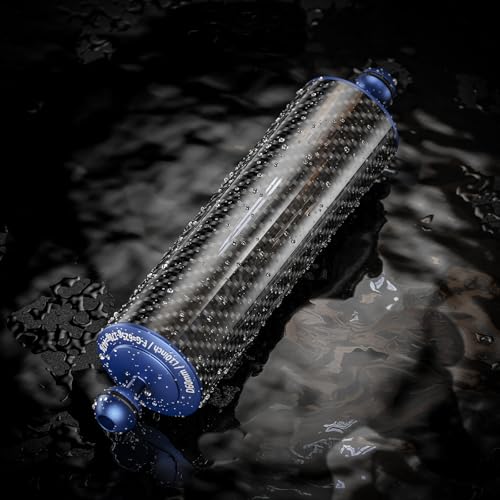 Carbon Fiber Underwater Float Arm with Dual Ball Mounts for Photography and Video, Compatible with Diving Trays, Video Lights, Strobes (Blue, 60mm10') 60mm10' blue