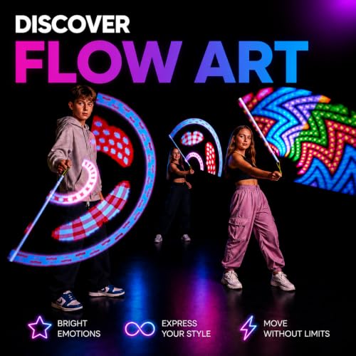 Ignis Pixel 32 Programmable LED Light Stick, 32 RGB Pixels, App Control, Custom Pictures and Animations, USB-C Rechargeable, 11 Inches, Glow Wand for Parties, Concerts, Night Light 32 LED / 11 in