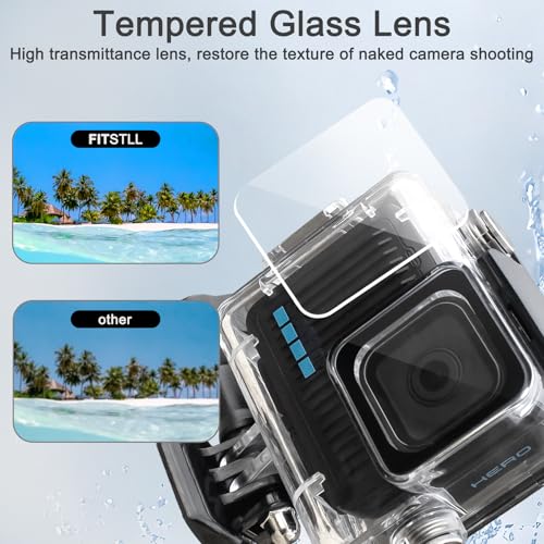 FitStill Waterproof Protective Accessory Kit for Go Pro Hero 4K (2024) Hero 4K (2024)