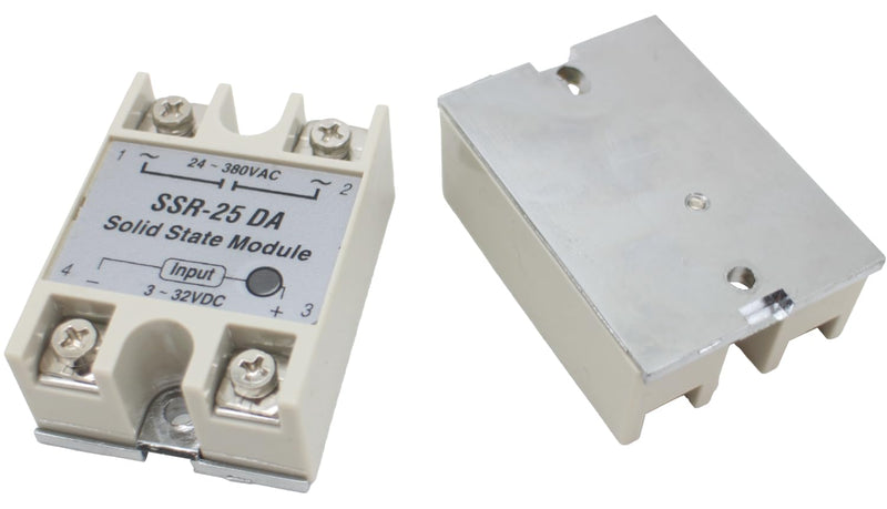 [Australia - AusPower] - Solid State Relay 25DA SSR-25DA Input 3-32V DC to Output 24-380V AC 25A Single Phase 1 