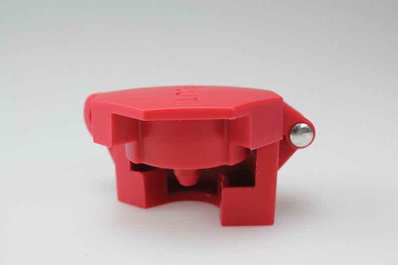 [Australia - AusPower] - Accuform KDD477 STOPOUT Trailer-Lock Glad Hand Lockout, Blocks Access to Air Line Connection, Plastic with Zinc-Coated Steel Hinge Pin, Red 