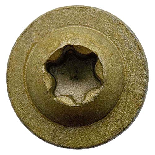 Jake Sales bronze #14 x 1-1/2-inch construction lag screws with Torx drive and modified truss washer head, 100 count