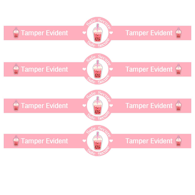 [Australia - AusPower] - Safe Secure Tamper Evident Seals Stickers for Drink Lids,1" x 9" Tamper Proof Sticker,Food Delivery Stickers Sealed for Freshness Labels Drink Food Coffee Milk Tea Ice Cream Seal Sticker,500 Pcs 
