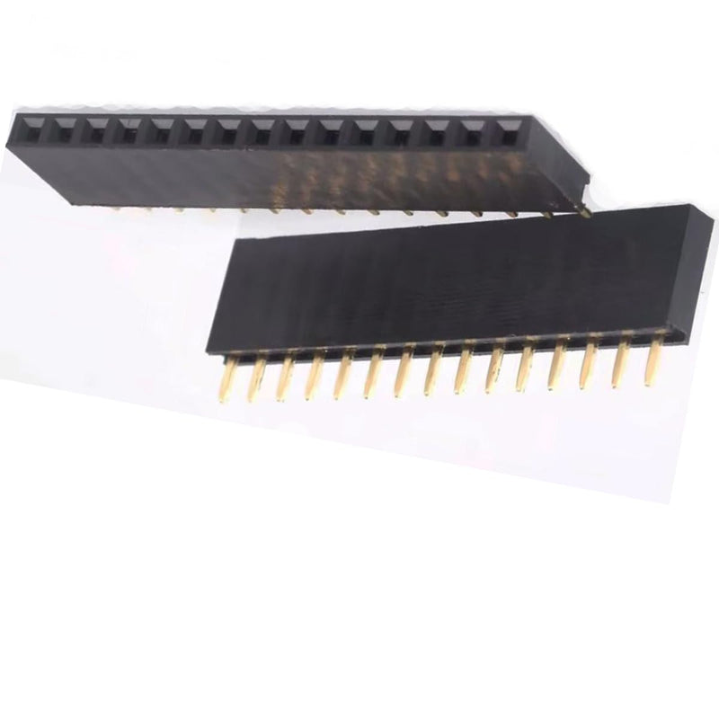 [Australia - AusPower] - 2.54mm 0.1" 1x15Pin Female Socket Pin Row 15P Single Row Straight Female/Male Socket/Pin Header Connectors, Pack of 20 1 x 15Pin Female Socket 