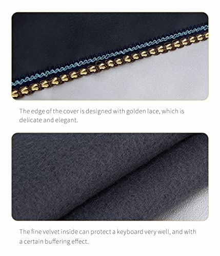 Piano Keyboard Dust Cover with Music Stand Opening of Zipper Design, Dust Proof Cover Compatible for Yamaha P225 P223 P145 P143 88 Keys Digital Piano Keyboards Electronic Keyboards L 52.36 * W 10.87" Black