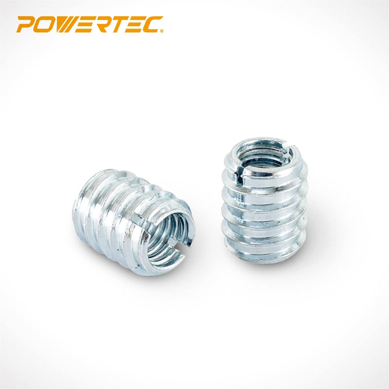 [Australia - AusPower] - POWERTEC 50 Pcs 3/8”-16 Threaded Inserts for Wood | Nut inserts, Wood Inserts, Screw Inserts for Wood, Suitable for Hardwood, Softwood, Plywood, Woodworking and Wood Furniture | 18mm Length (QTI1004) 3/8"-16 Insert 