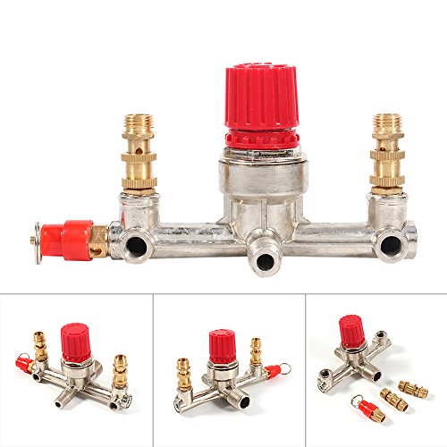 Air Compressor Regulator Valve Double Outlet Zinc Alloy Base Part for Switch