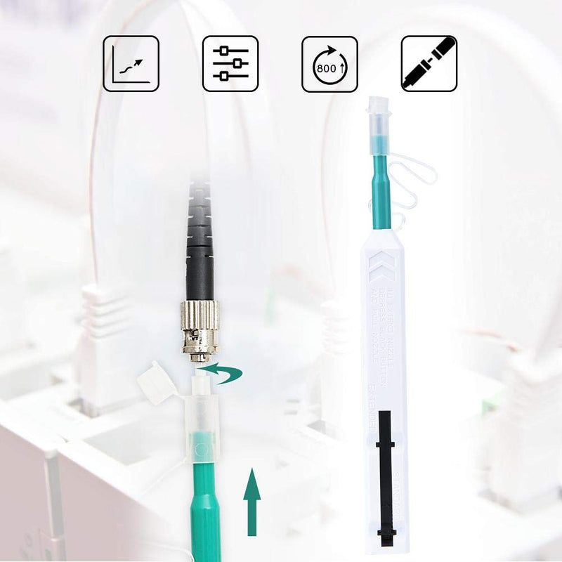 [Australia - AusPower] - Universal One-Click Fibre Optic Pen, Cleans for 2.5 mm SC/FC/ST and 1.25 mm LC/MU, Cleaning Tool for Fibre Optic Connectors (KOC-250 Fit for 2.5 mm), Network Analyzer 