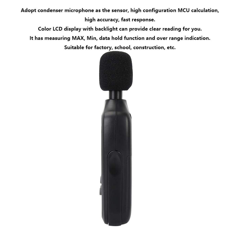 [Australia - AusPower] - Oumefar Sound Meter Digital LCD Screen Decibel Meter Detector Handheld with Measuring Level Range 35dB to 135dB Portable Sound Level Meter for Frequency Analyzer 
