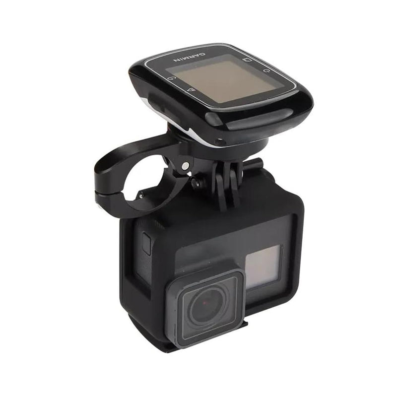 [Australia - AusPower] - Bike Computer Mount For Aero Bars - Aero Bar Bike Computer Mount For Garmin Edge, Aero Bar Computer Mount Compatible with Garmin GPS Bike Computer, Wahoo, Bryton, Cateye, GoPro Full Range & Flashlight Black 